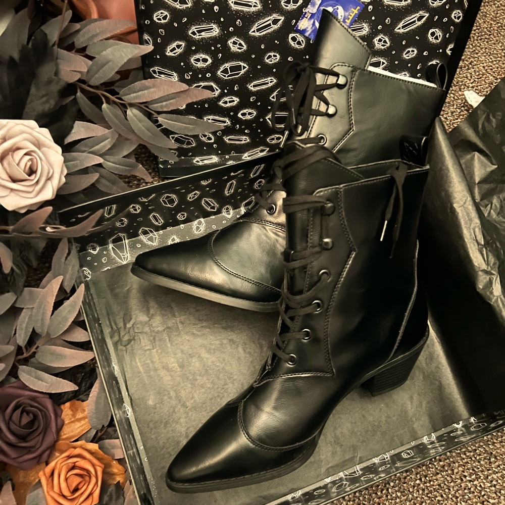 Killstar Raven Pointed-Toe Bootie Brand New